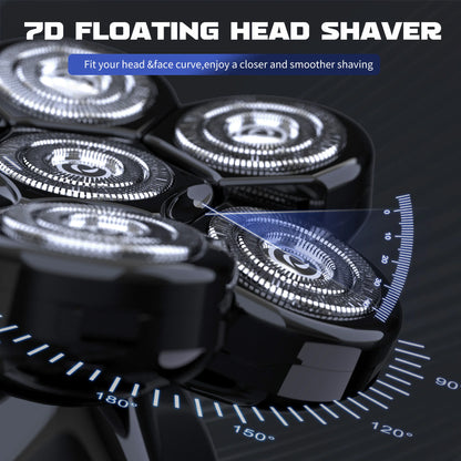 Electric Shaver for Men 7D Magnetic Floating Wet/Dry Head Razor