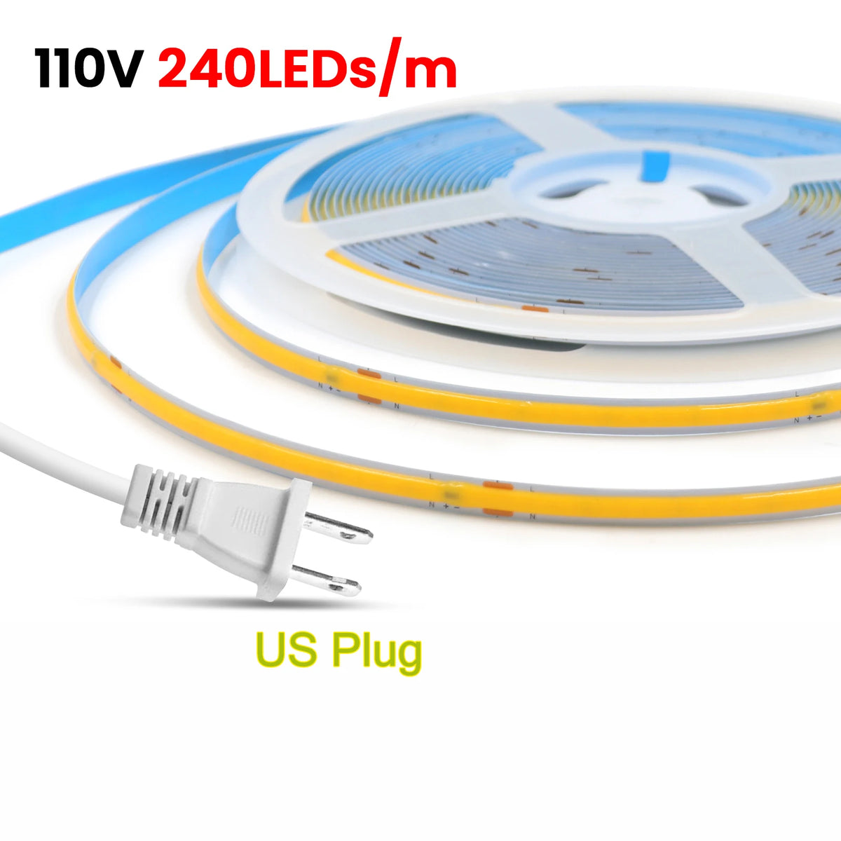 220V 110V 5m-20m COB LED Strip Light Lighting Flexible