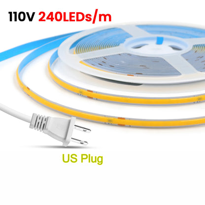 220V 110V 5m-20m COB LED Strip Light Lighting Flexible