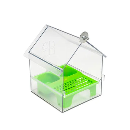Hanging Parrot Feeder Prevent Scattering Bird Feeding Bowl