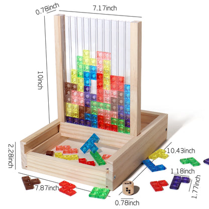 3D Transparent Tetris Puzzle Logic Thinking Brain Development