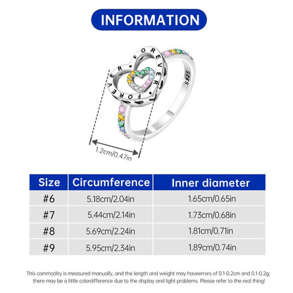 925 Sterling Silver Three-Ring Stackable Ring for Women