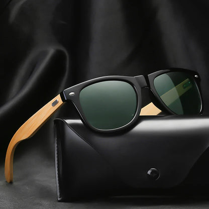 Sunglasses Men Wood Bamboo Polarized UV400 Retro Vintage