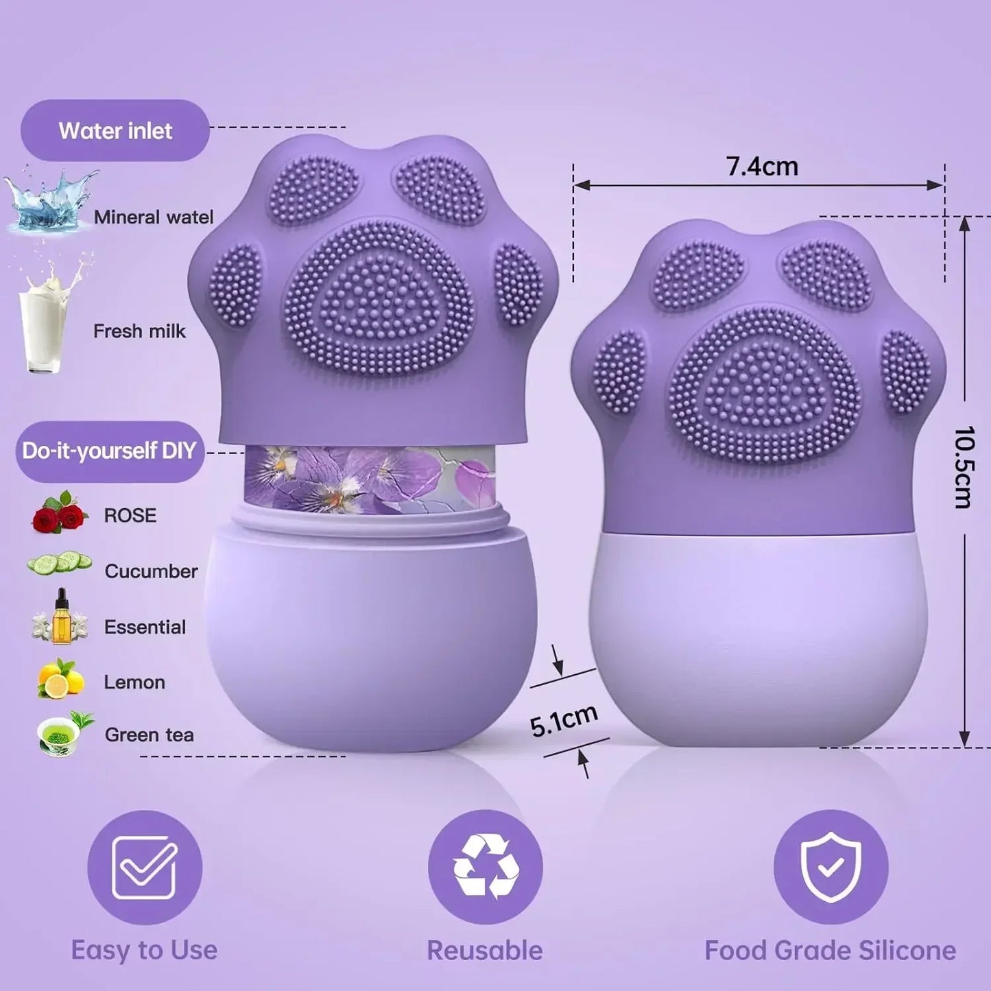 Silicone Ice Face Roller Facial Cube Roller Trays