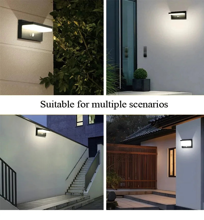 Solar Power Wall Lamp IPX5 Waterproof Garden Lights