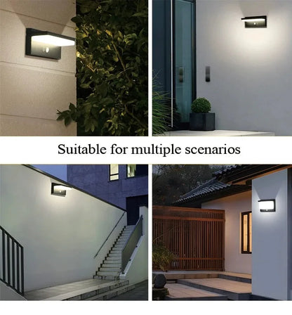 Solar Power Wall Lamp IPX5 Waterproof Garden Lights