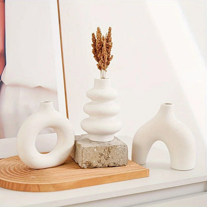 Bohemian ceramic vase set decorative vase ornaments