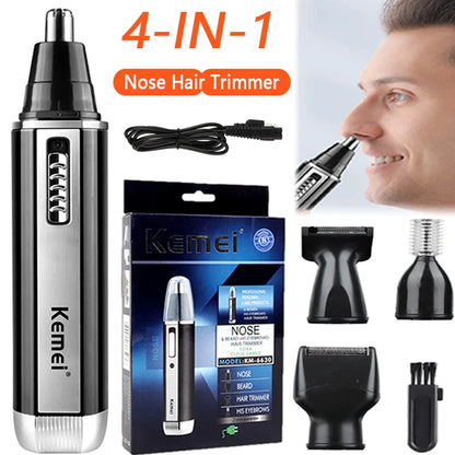 Kemei 4In1 Rechargeable Nose Hair Trimmer Beard Trimer