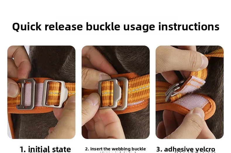 Car Safety Dog Harness with Dual Handle Quick Release