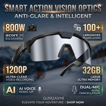 AI Smart Glasses ChatGPT 1200P Camera 30MP Anti-shake
