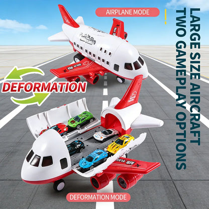 Inertial Plane Toy Set with 6 Mini Cars