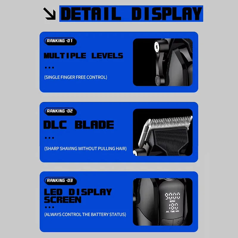 Kemei KM-1858 10W Barber Professional Electric Hair Clipper