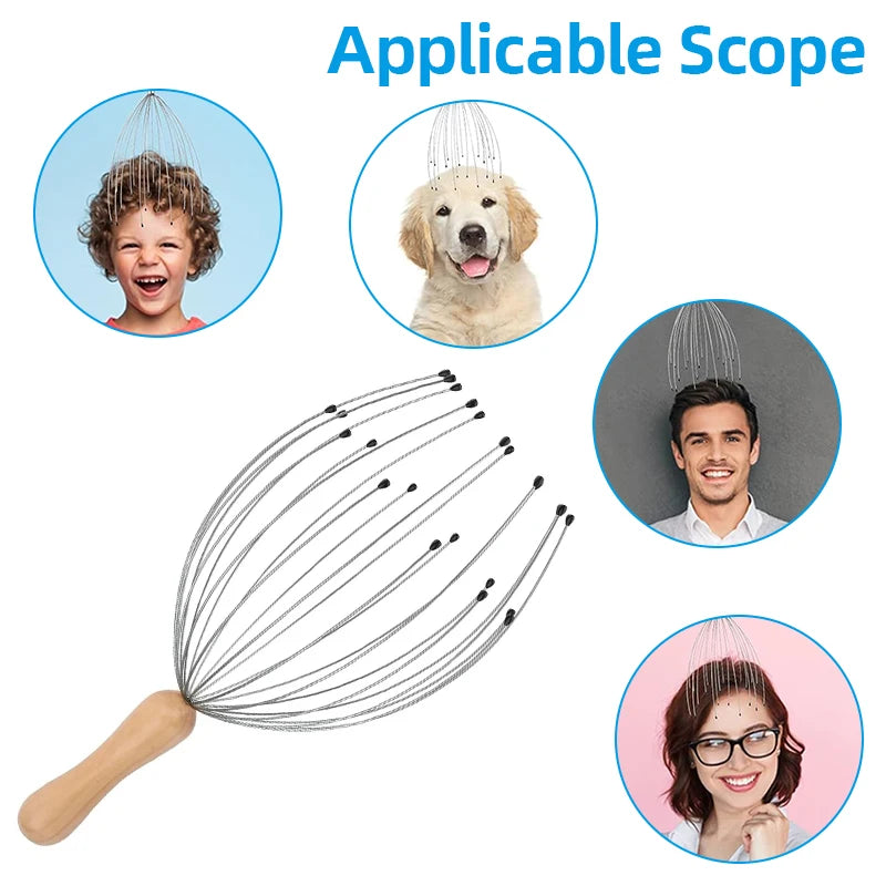 Head Massager Head Scratching Octopus Scalp Massage