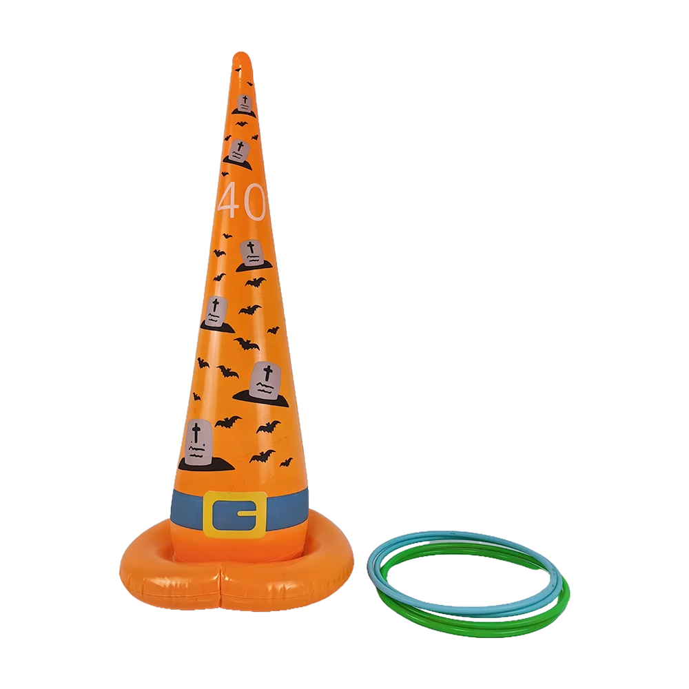 Fun Halloween Throwing Game Inflatable Spiders Witch’s Hat Toss