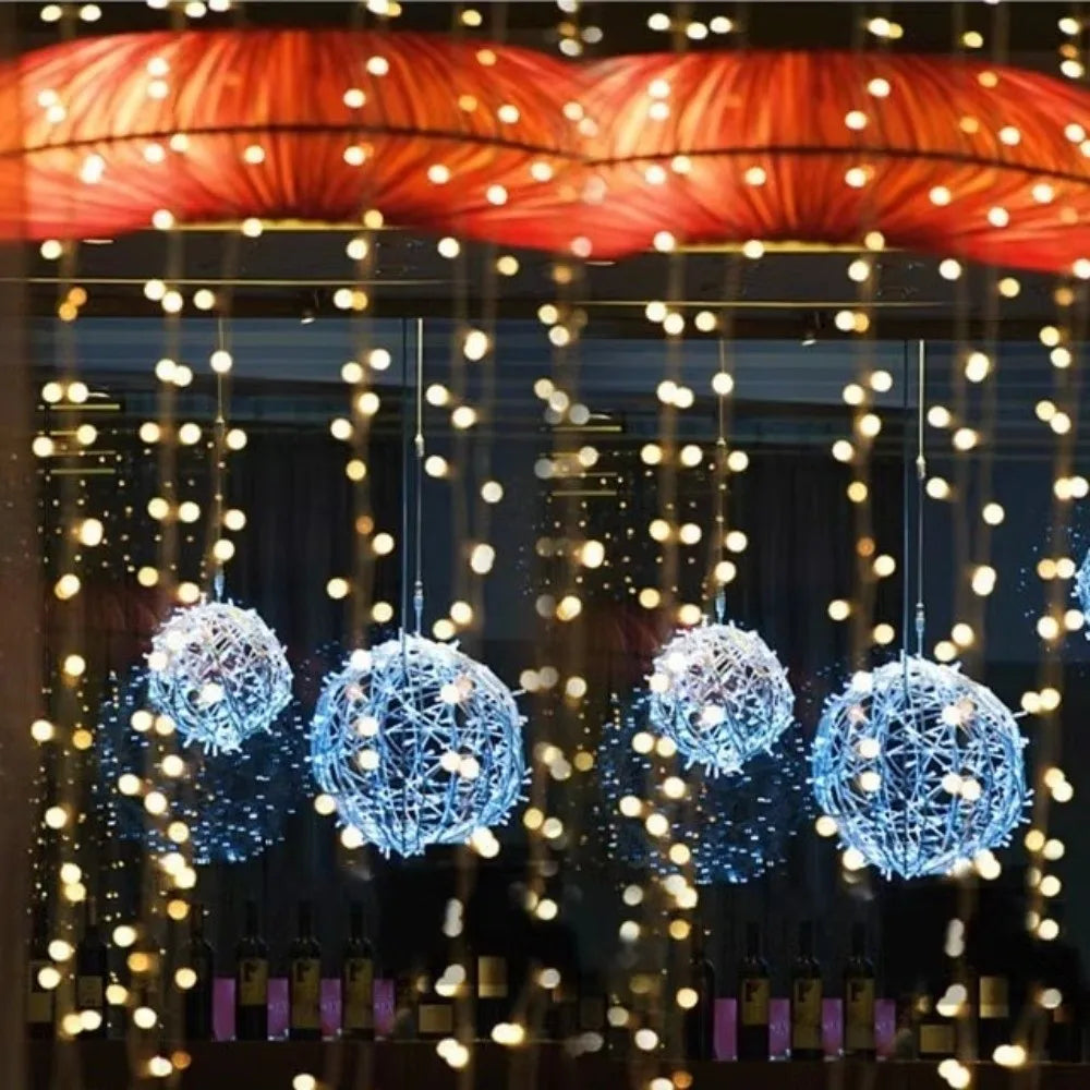 New 20/28CM Festoon Rattan Ball Light Rattan Ball