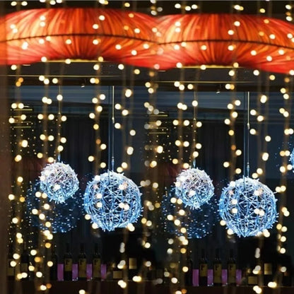 New 20/28CM Festoon Rattan Ball Light Rattan Ball