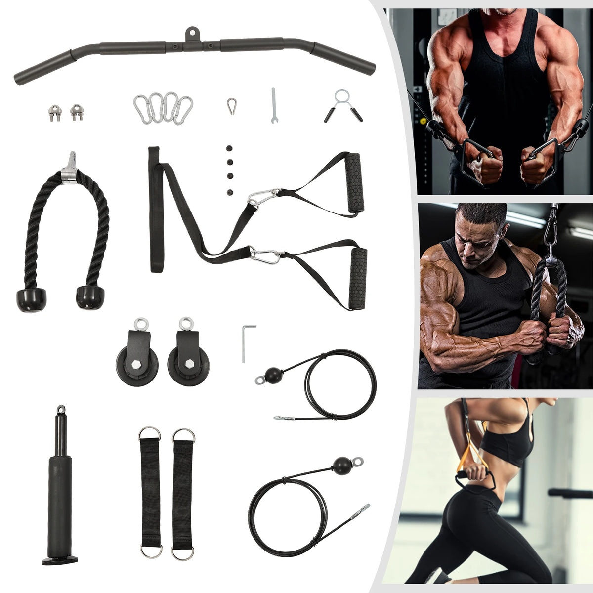 Cable Weight Pulley System for Home Gym