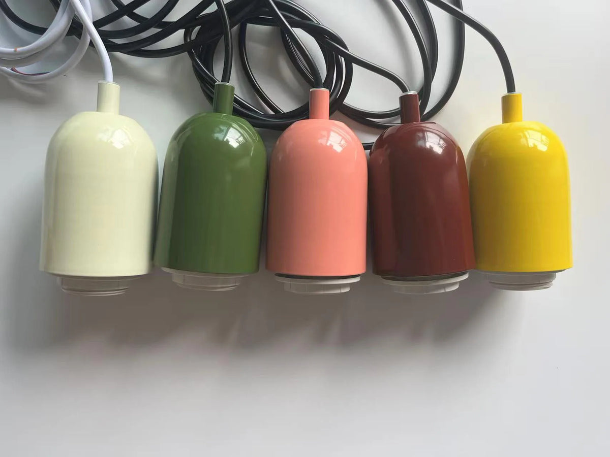 Nordic Retro Glass Pendant Lamps Indoor E27 LED Chandelier