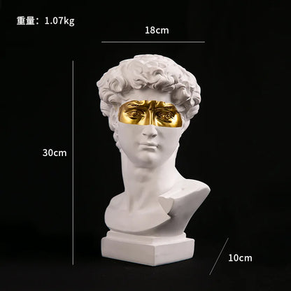 Home Decoration David Head Resin Statues Statues