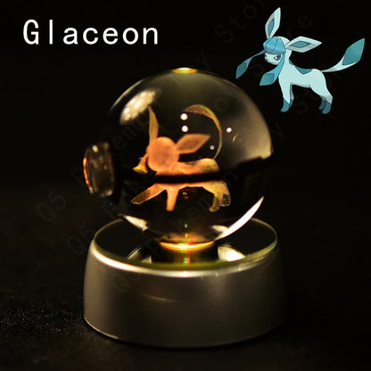 Pokemon Crystal Ball 3D Mewtwo Pikachu Gift