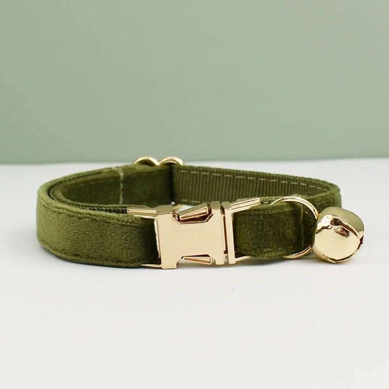Velvet Cat Collar Bowknot Personalized Collar