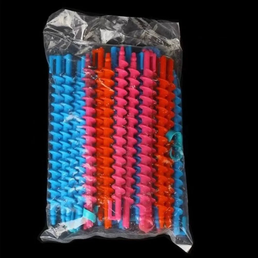Set Heatless Curls Mixed Color Spiral Hair Styling Tools