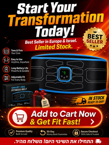 Smart EMS Abdominal Muscle Trainer Belt No Gel Needed