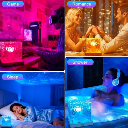 Rechargeable Shower Lamp with 16-Color Wave Projector