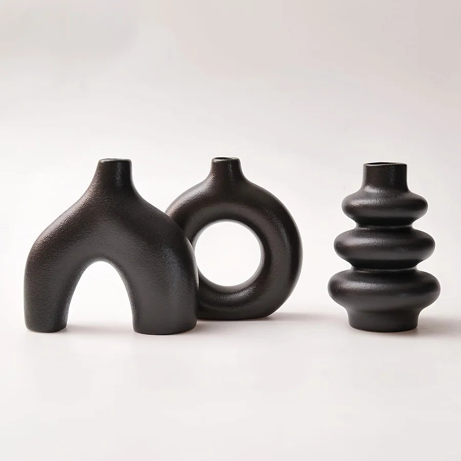 Bohemian ceramic vase set decorative vase ornaments