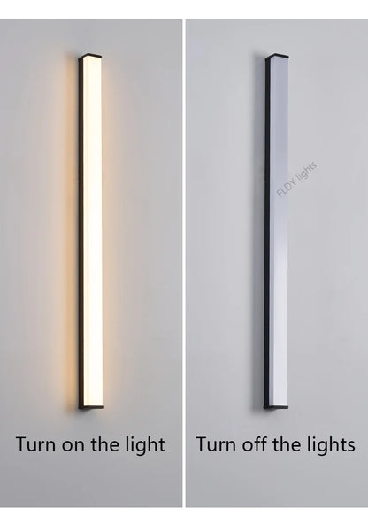 Modern Waterproof Outdoor Long Strip LED Wall Light