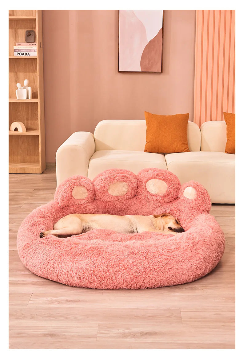 Fluffy Dog Bed Winter Warm Large Pet Products Small Sofa