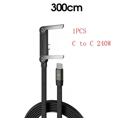 Fast Charging Foldable Bracket Data Cable 2-in-1 Data Wire