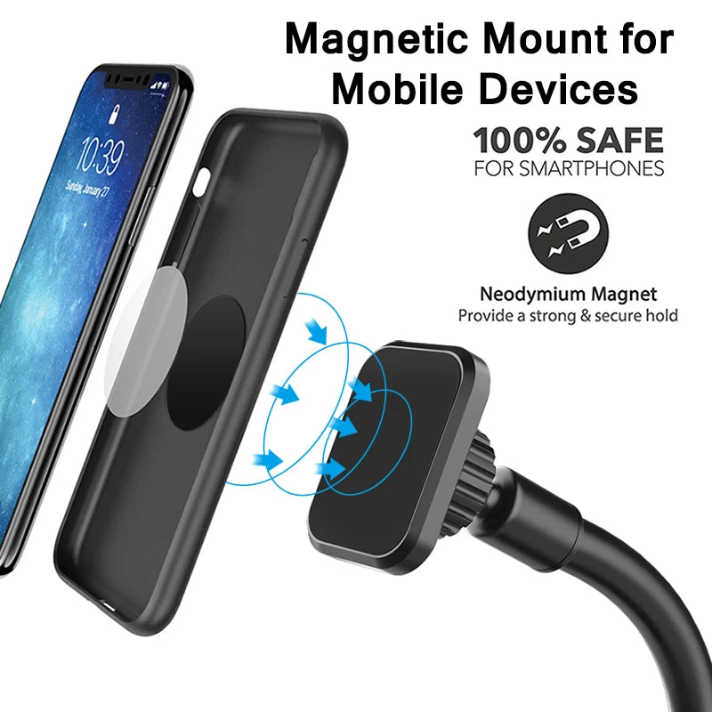 Magnetic Cup Holder Phone Mount Flexible Magnets Mount