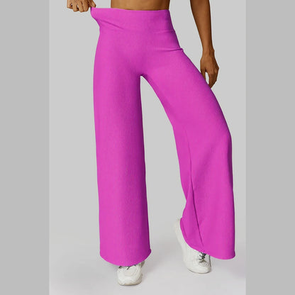 Women  Wide-leg Yoga Pants High Waist Stretchy Leggings