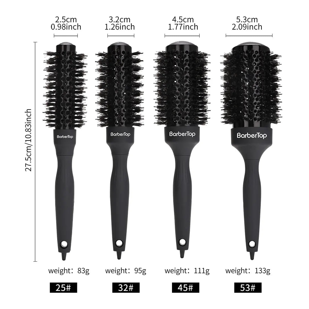Handle Round Rolling Brush Straight Twill Hair Comb