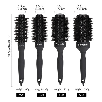 Handle Round Rolling Brush Straight Twill Hair Comb