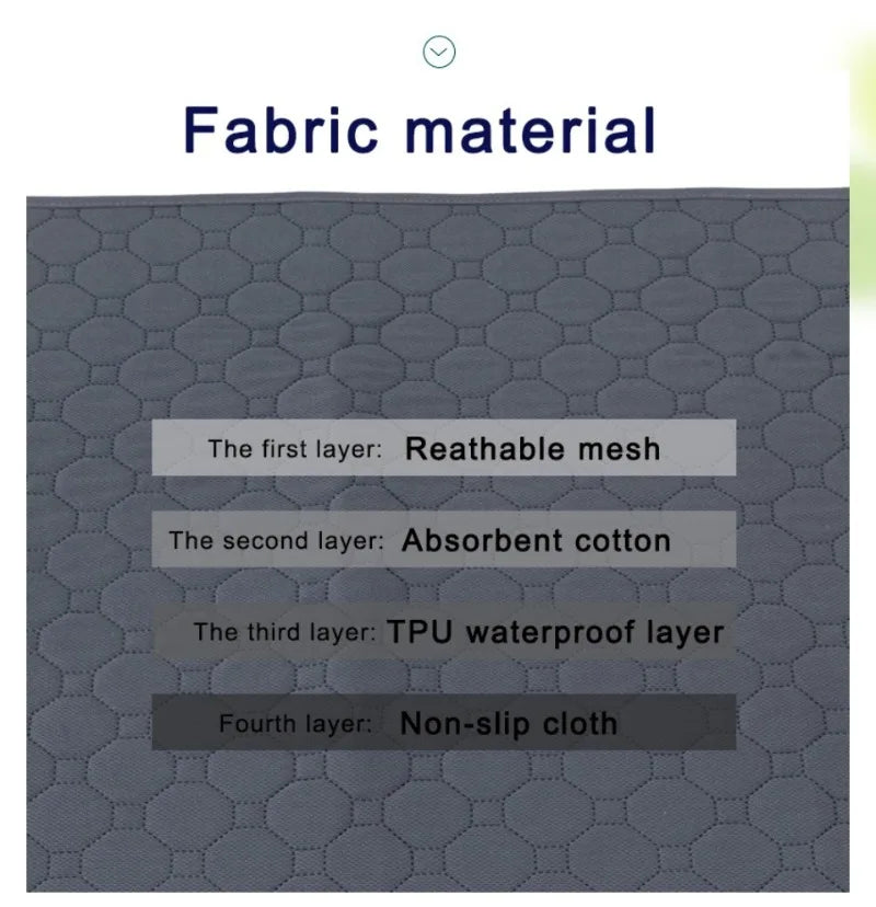 Reusable Dog Pee Pad Blanket Absorbent Diaper Washable