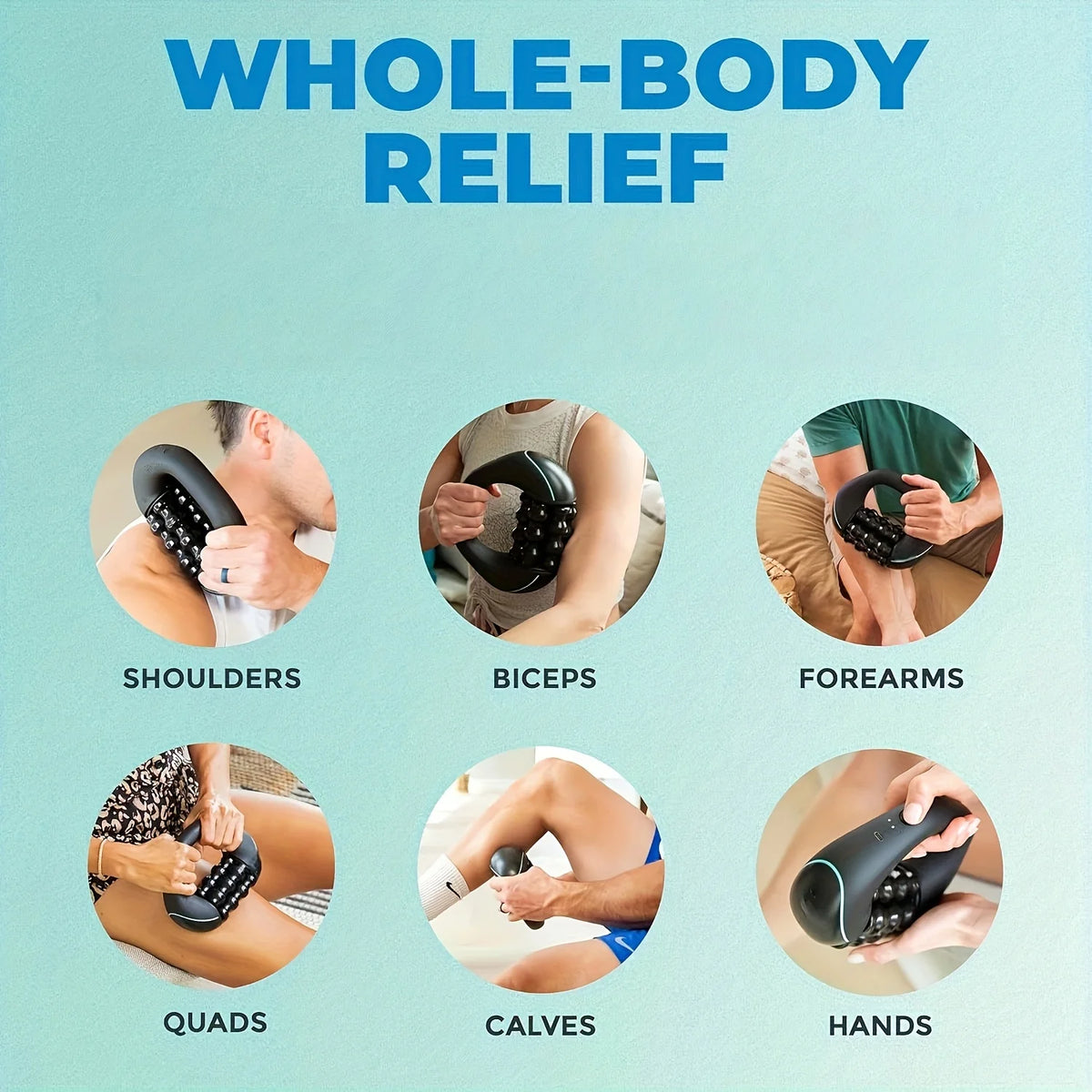 Vibrating Handheld Massage Roller Adjustable Speed