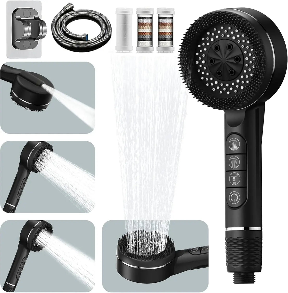 Filtered Supercharged Shower Head Four-speed Adjustment