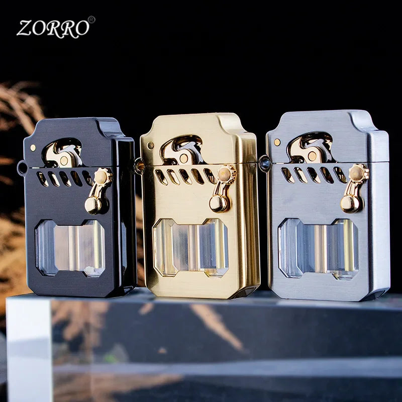 Zorro Kerosen Lighter Cyber Mecha Transparent Bin Rocker