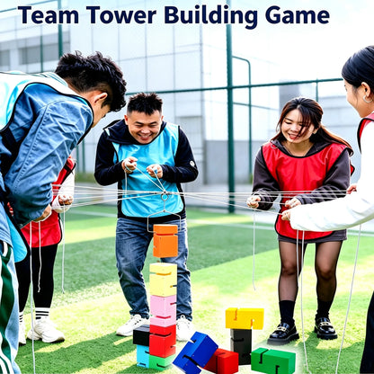 Group Team Building Tower Stack Game Multiplayer