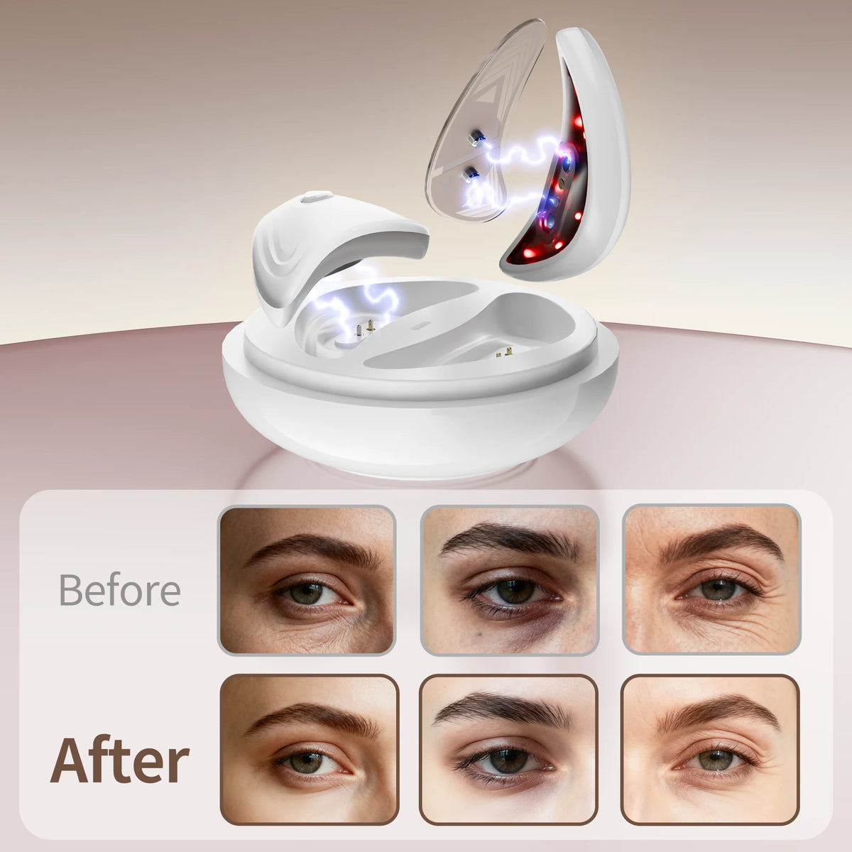 EMS Redlight Eye Massage and Stainless Steel Cooling Eye Pad