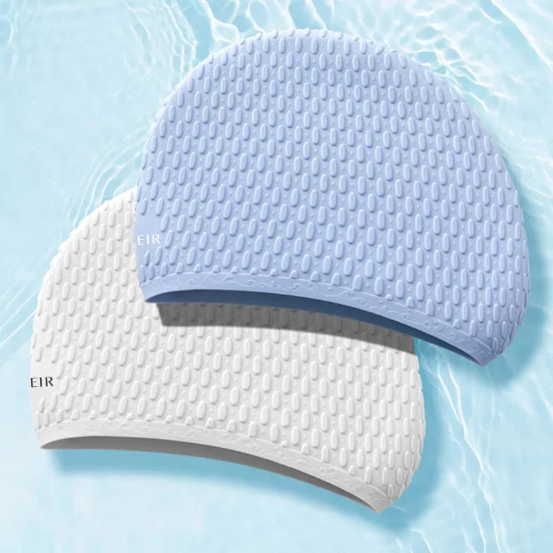 Silicone Swimming Caps Large Size Long Hair Ear Protection