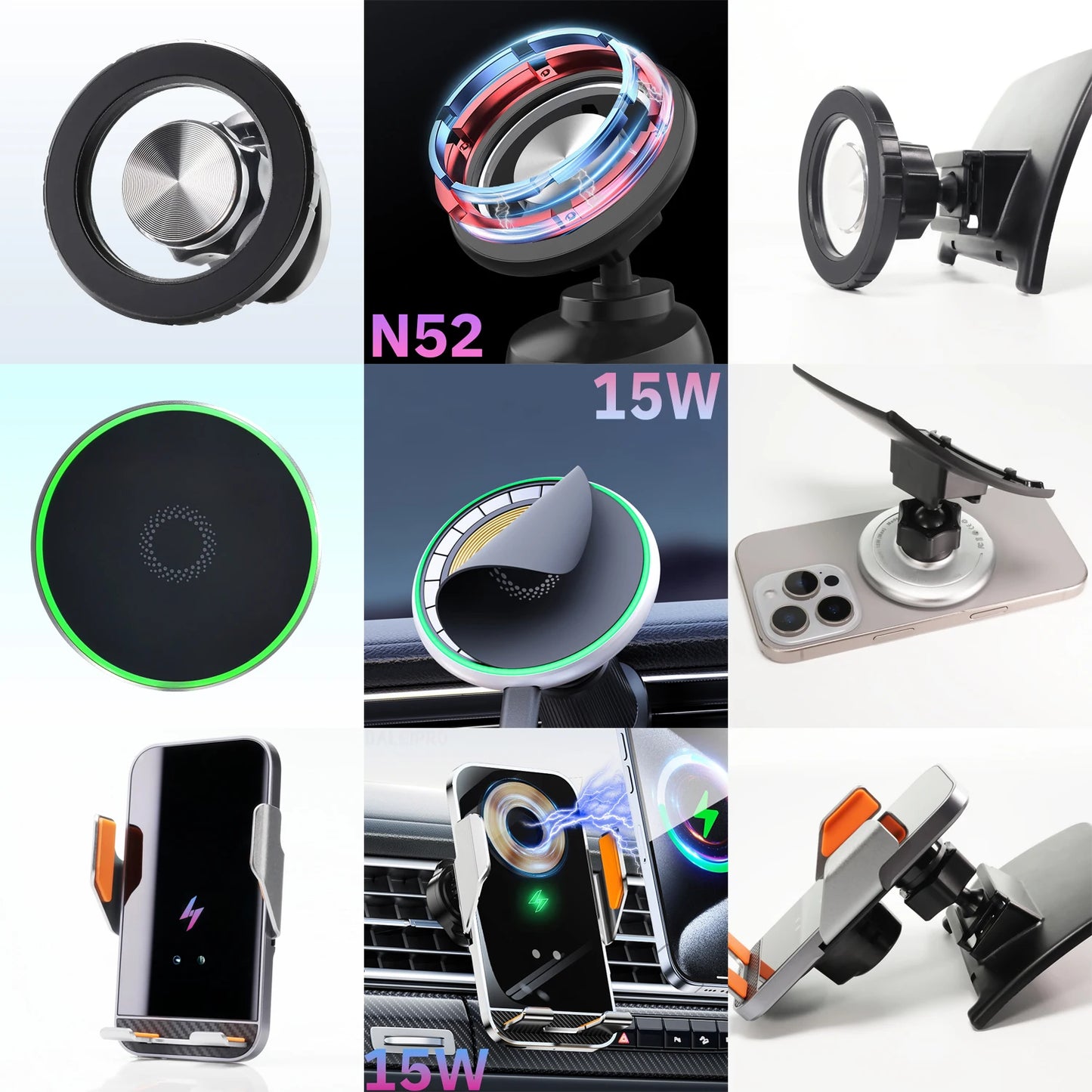 Phone Holder Car Magnetic Phone Mount Smart Sensing