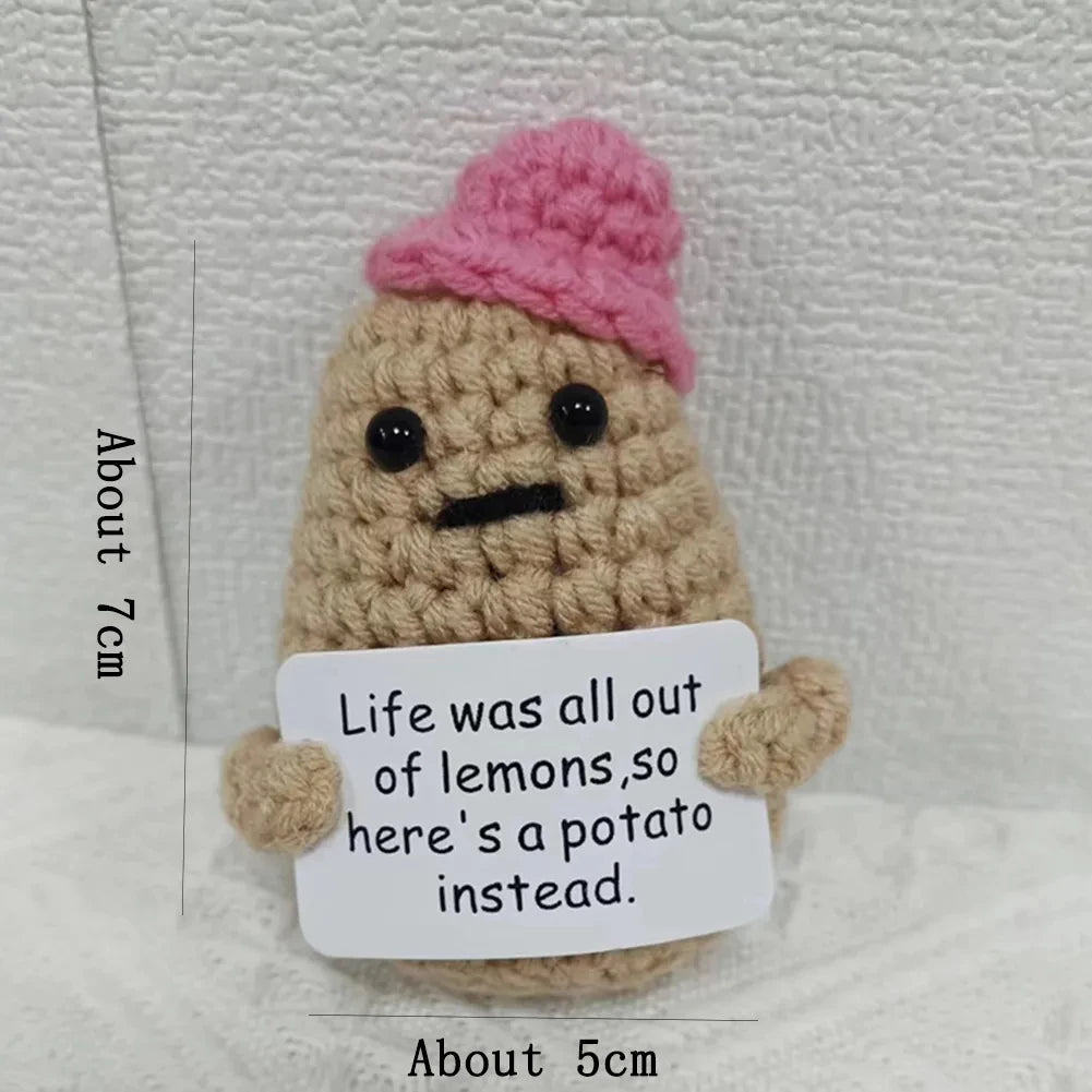 Positive Energy Potato Doll Home Decoration Mini Plush Knitting Wool