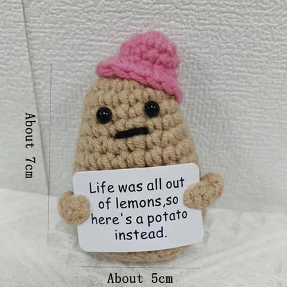 Positive Energy Potato Doll Home Decoration Mini Plush Knitting Wool