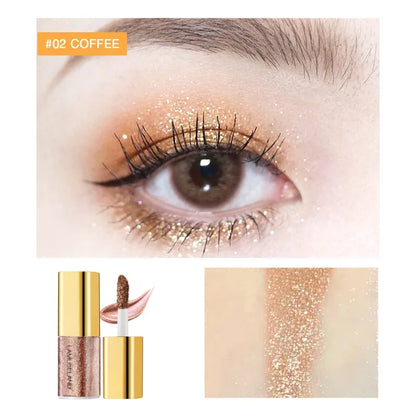 Pearly Liquid Eyeshadow Natural Smokey Silver Shimmer