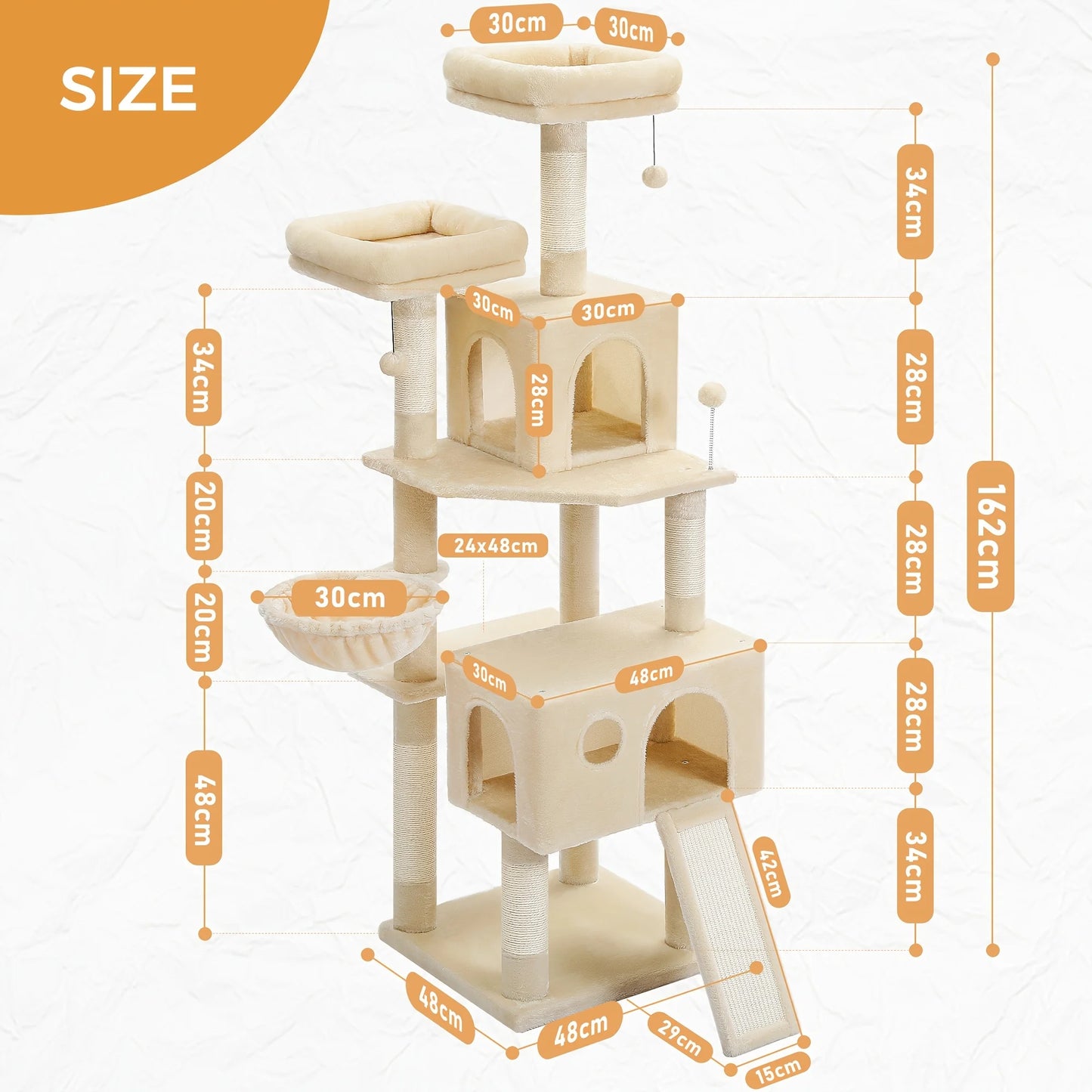 Cat Tree with Scratching Posts, Cat Tower Furniture