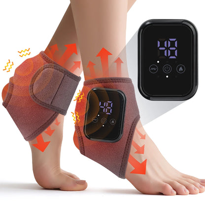 Heated Ankle Massager Hot Compresses Vibration Massage