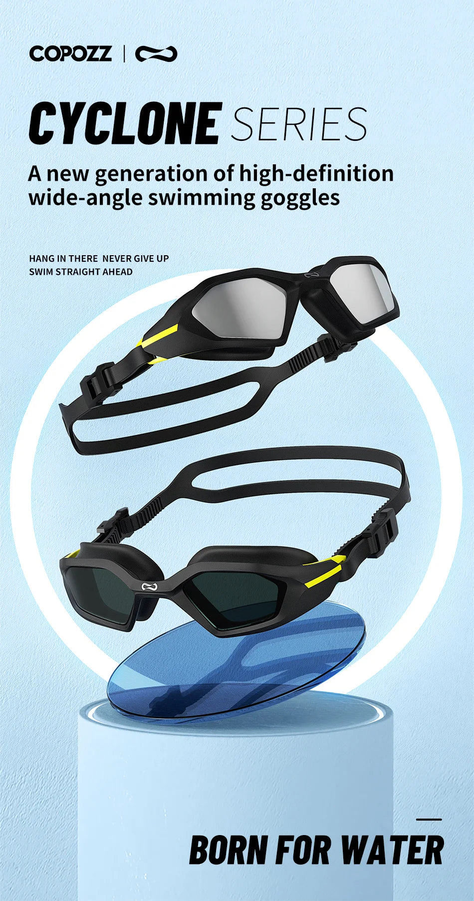 Professional Female Swimming Goggles Electroplate Swim Glasses